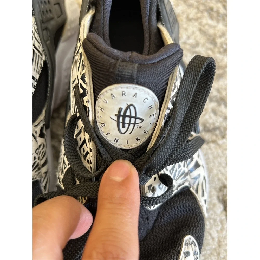 Nike Boys Air Huarache Run Ultra Black Running Shoes Sneakers 5Y